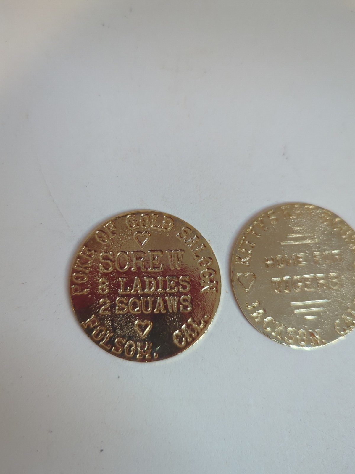 Set of 3 Novelty Saloon Tokens - See Photos / Description