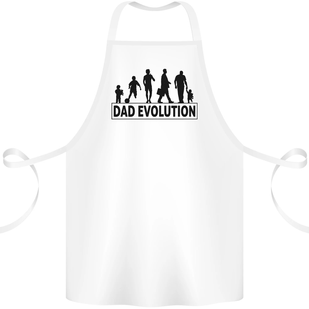 Dad Evolution Fathers Day Cotton Apron 100% Organic