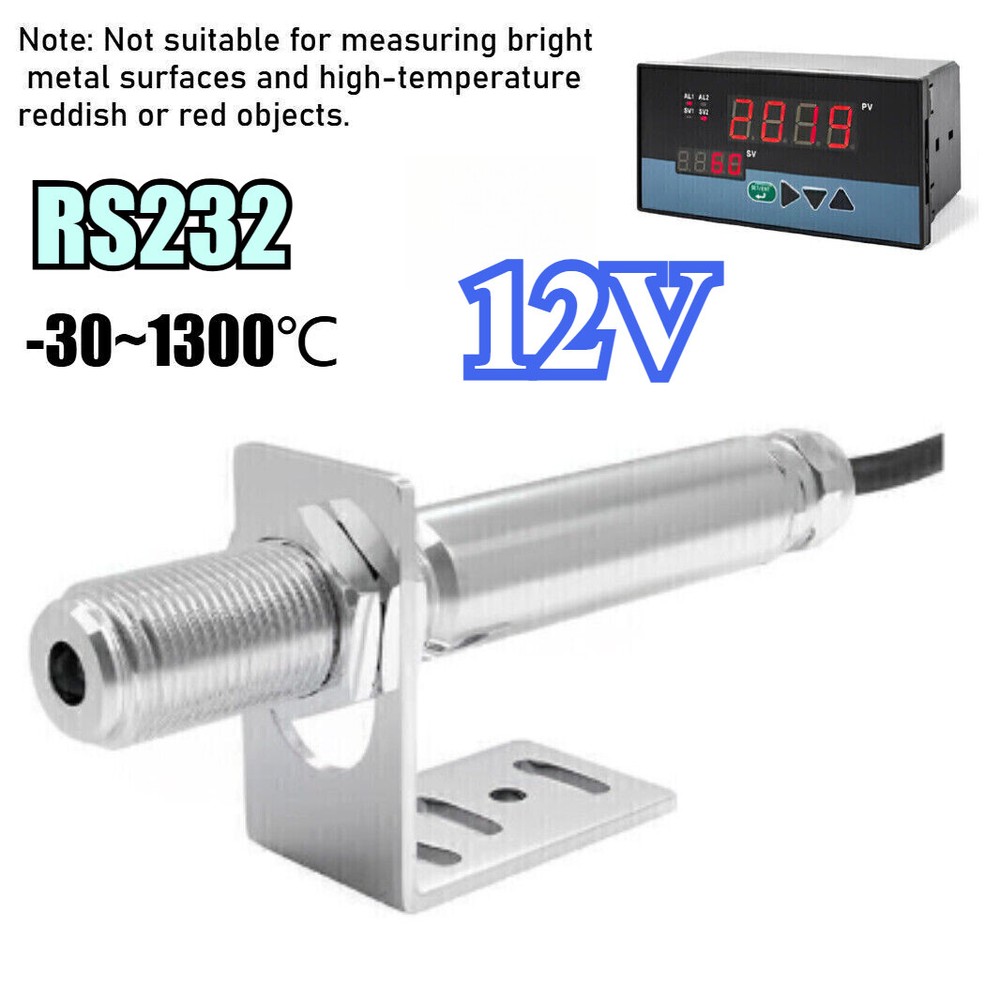 12V Infrared Thermometer Sensor Non-contact Temperature Tool W/ Controller RS232