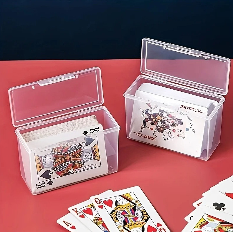Clear Waterproof Playing Card Storage Case – Durable Plastic Card Organizer Box
