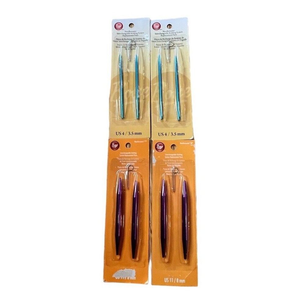 Boye Needlemaster Interchangeable Knitting System Replacement Parts 4 Pack New