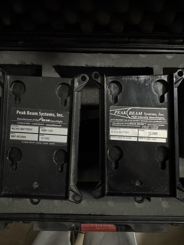 Peak Maxa Beam systems battery MBP-1207 (2) NICAD