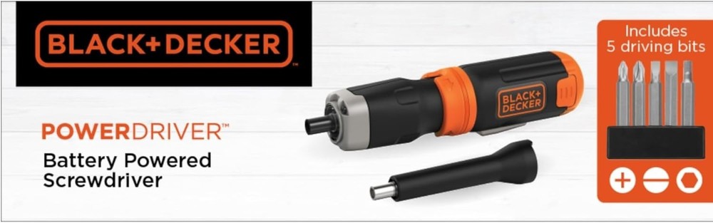 BLACK+DECKER Cordless Screwdriver, Alkaline (BCF601AA)