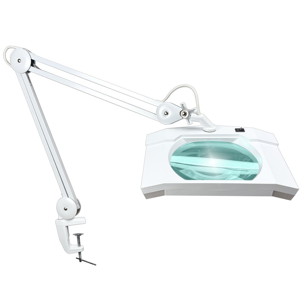 LED Magnifying Lamp with Clamp (Rectangle Head, Task Lamp, Hobby)