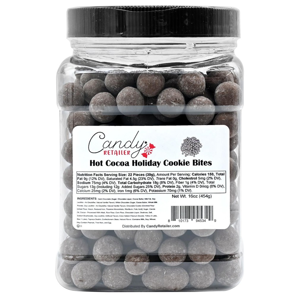 Candy Retailer Hot Cocoa Holiday Cookie Bites 16oz