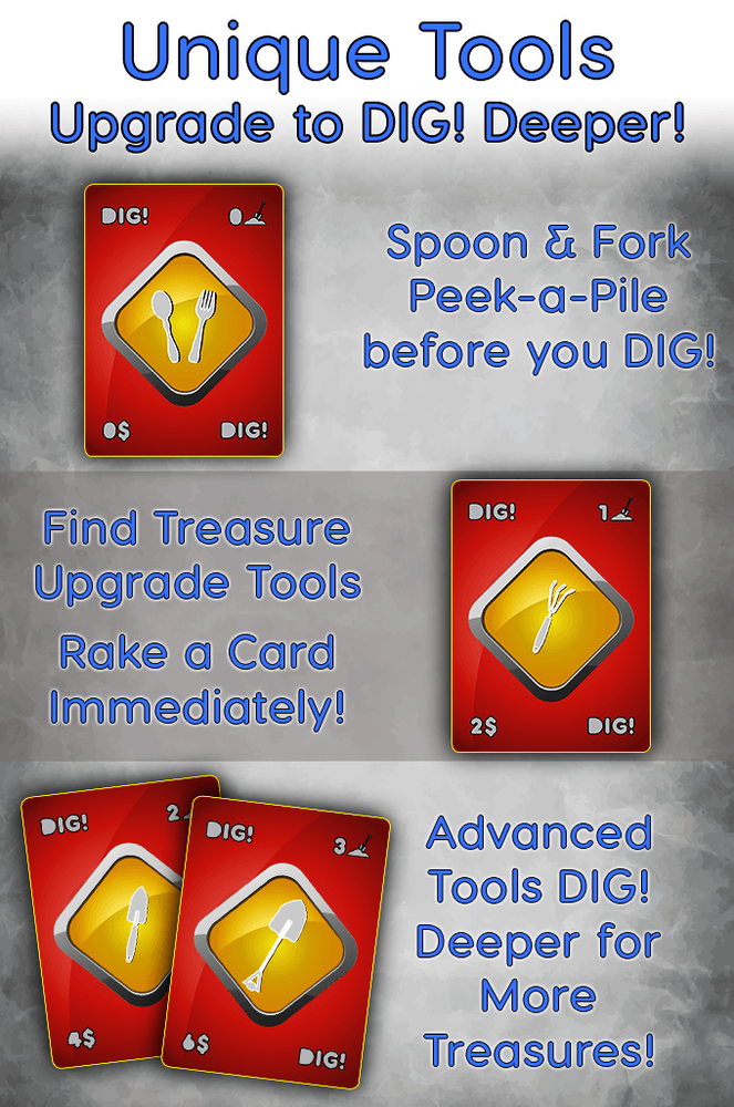 DIG! - 3 Individual Game Decks - Fast & Fun
