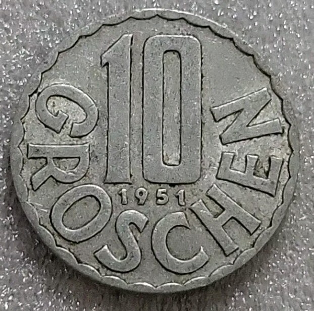1951 Austria 10 Groschen *C102