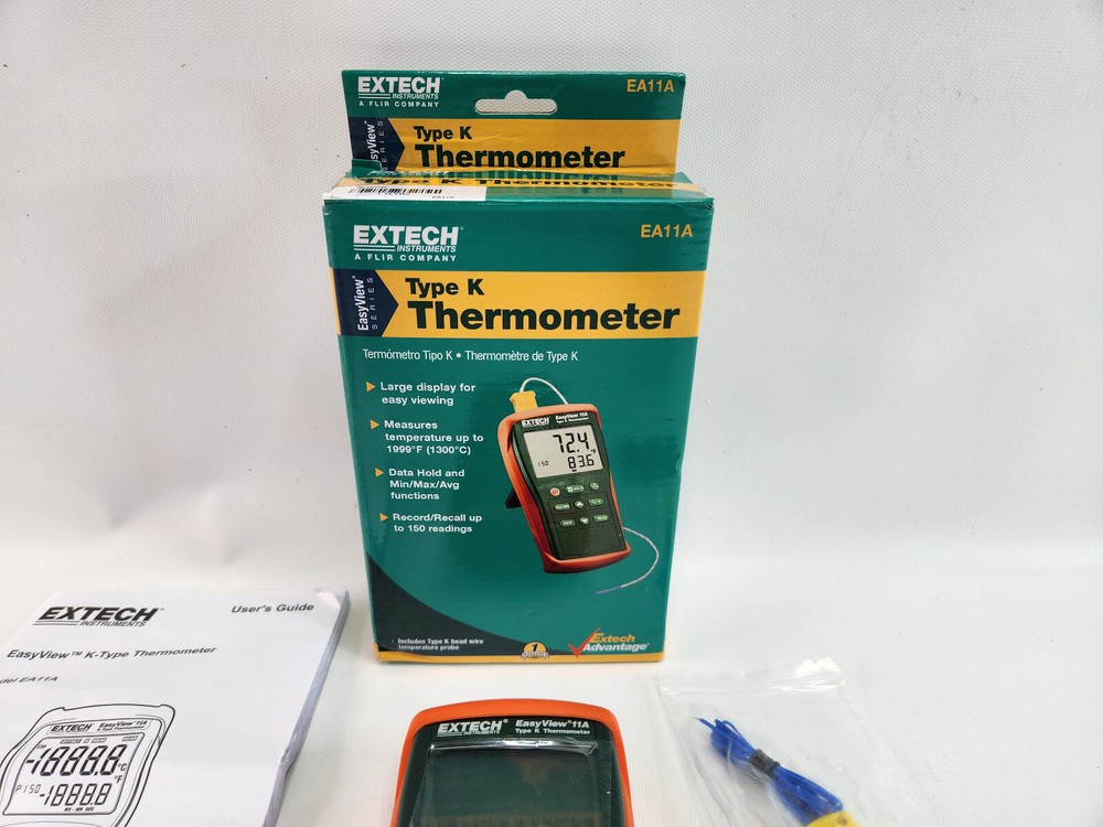 Extech EA11A Easy View Type K Single Input Thermometer - Brand New