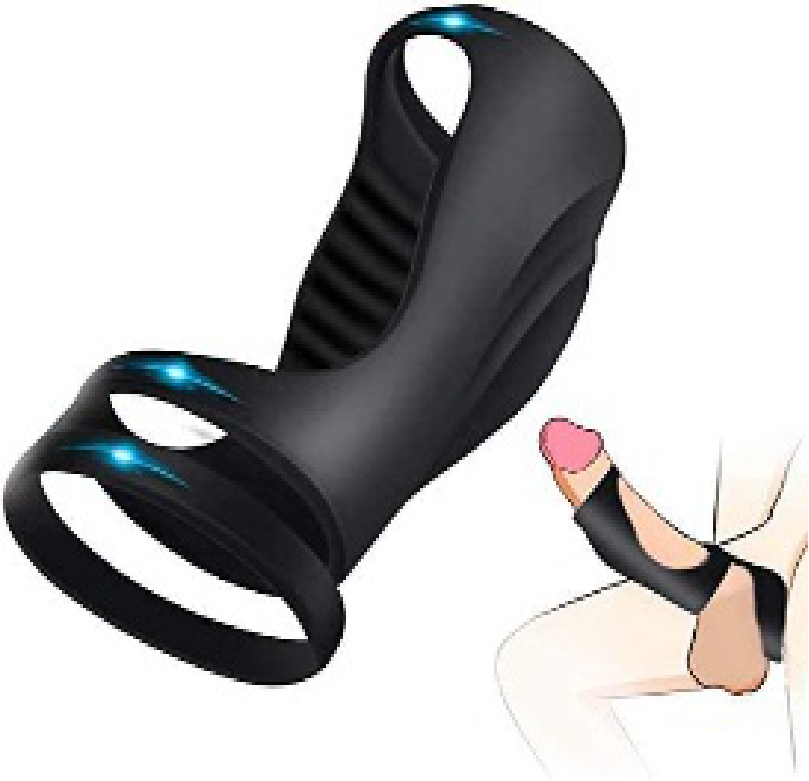 Penis Extender Enlarger Sleeve-Ring-Reusable Condoms Delay Ejaculation for Men