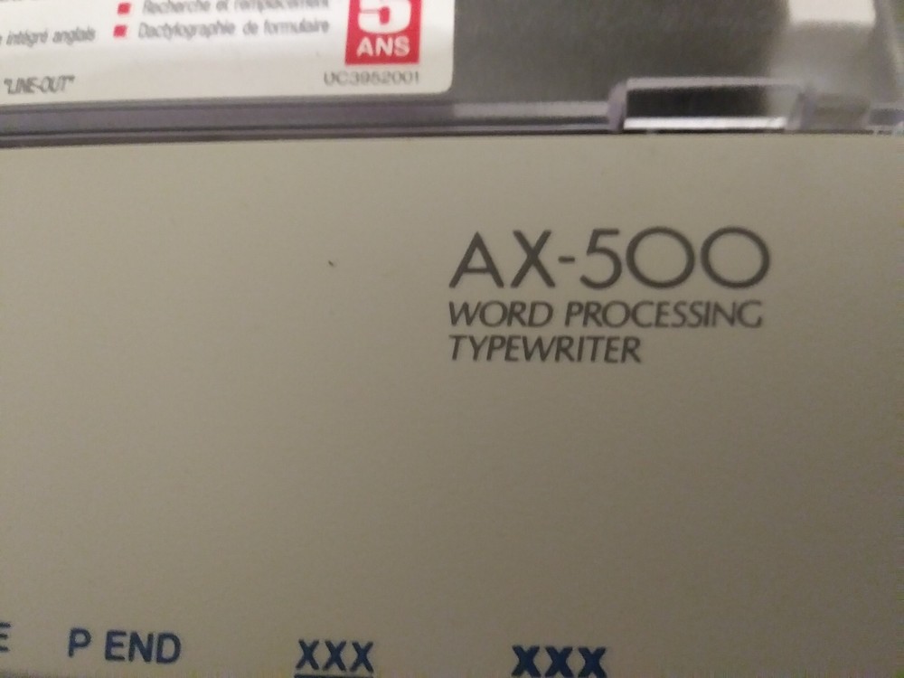 Typewriter Brother AX500 word processing Electric Portable