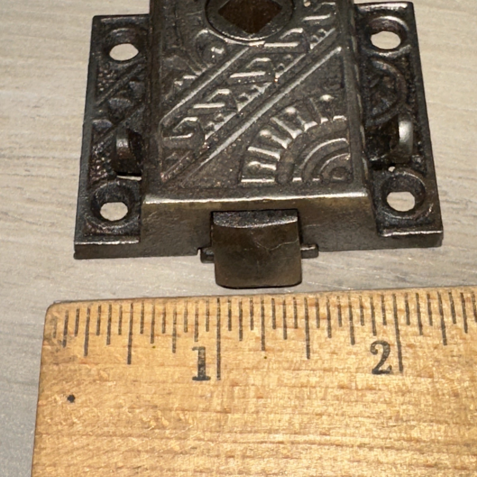 Antique Cast iron Eastlake Victorian Screen Door Latch Beautiful!!