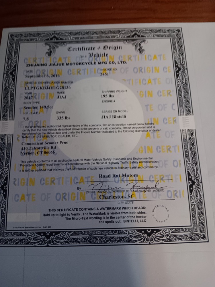 JIAJ Bintelli 2017 Scooter Pro