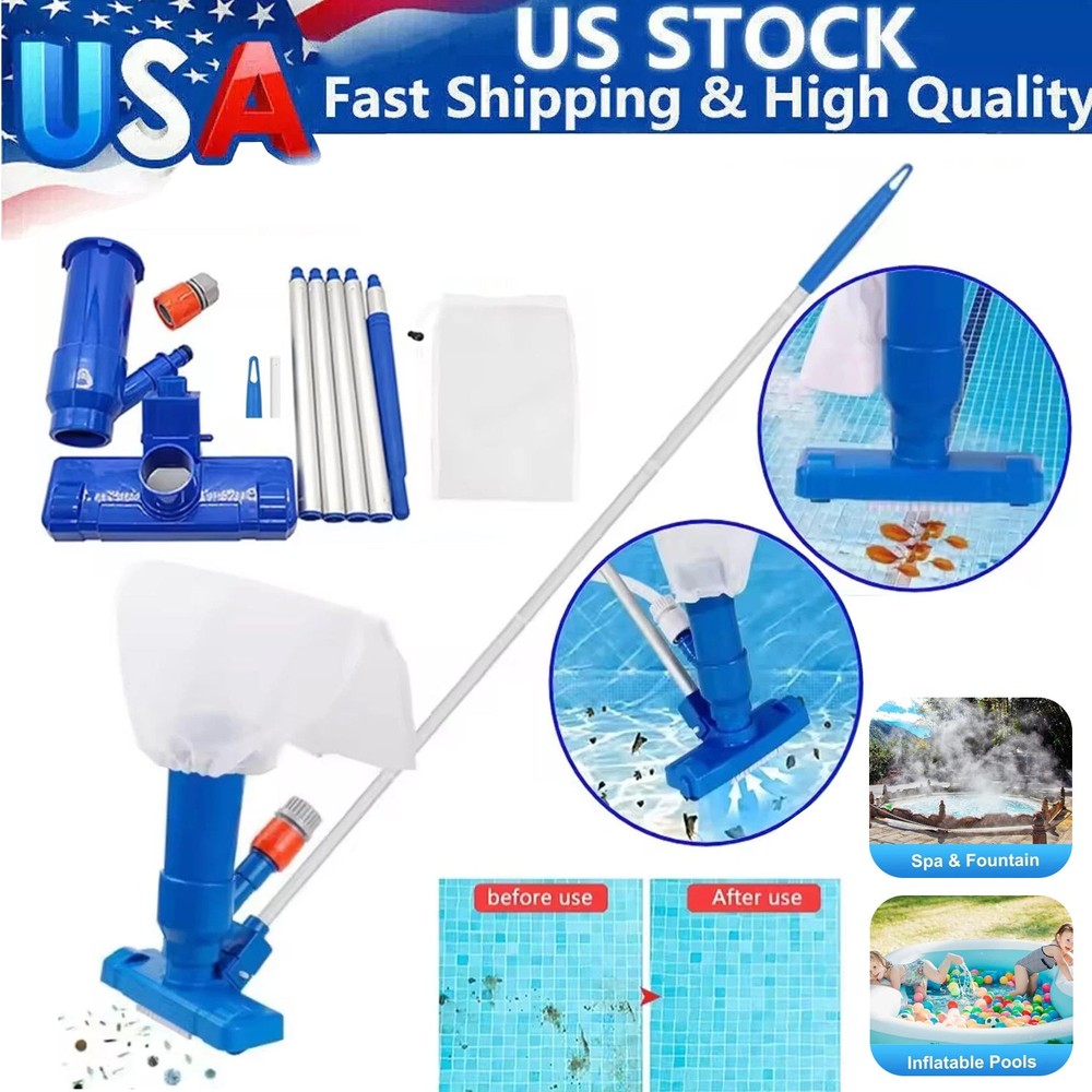 Pool Vacuum Handheld Spa Suction Underwater Cleaner for Above Ground Pools