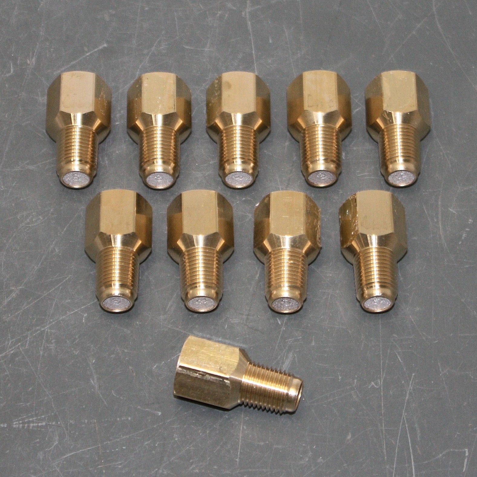 (10) Weksler Pressure Gauge Filter Snubber WG42, 1/4" NPT, 1500 psi, Brass