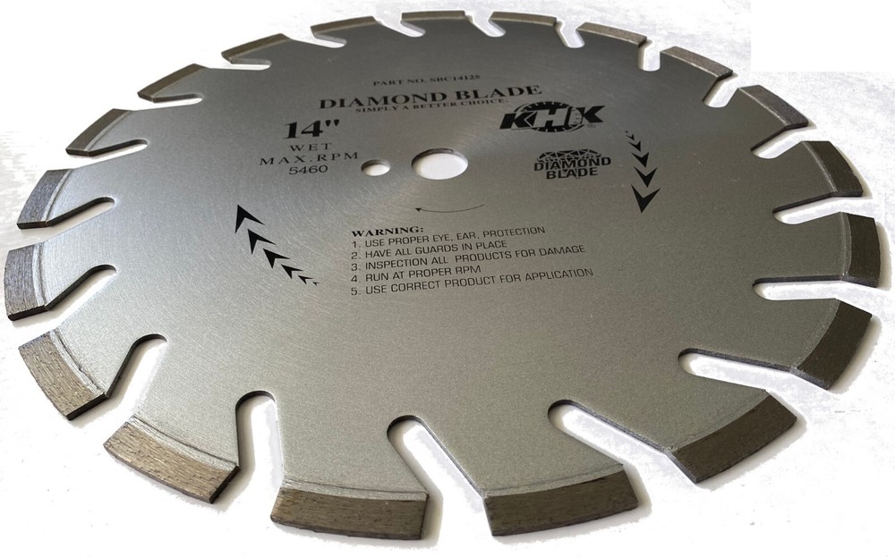 14" Pro-Value Laser-Welded High Segment Blade for Abrasive Material, 1" Arbor