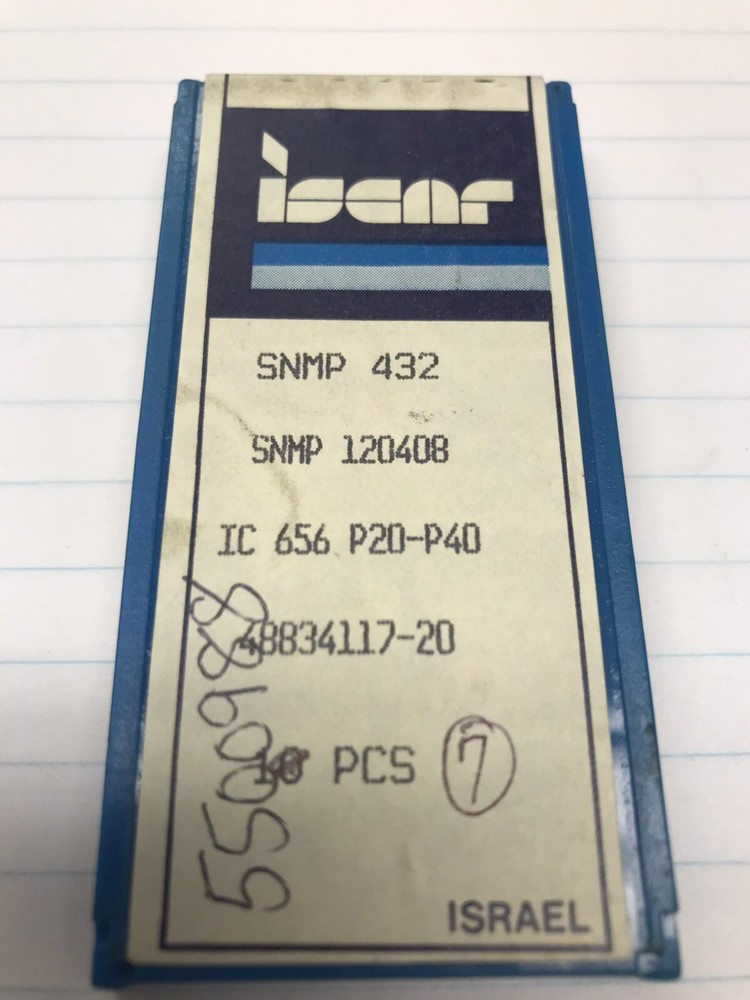 7 pcs. SNMP432 IC656 ISCAR INSERTS (loc N4)