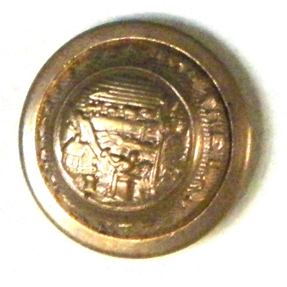 Bb NEBRASKA Staff Type STATE SEAL UNIFORM BUTTON small Albert NB 2