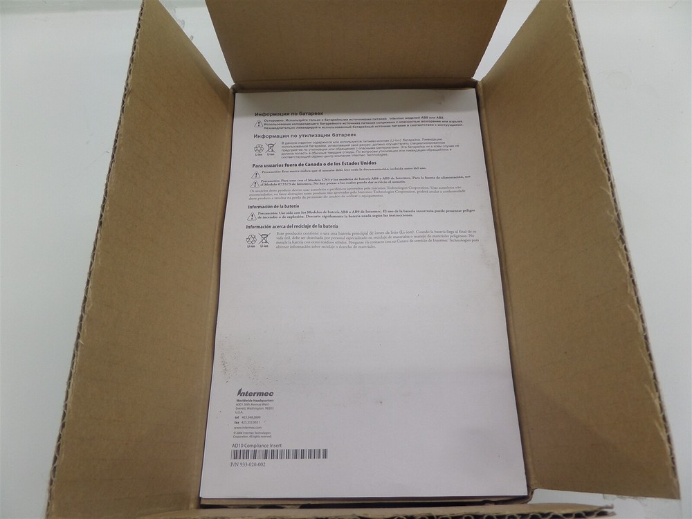 Intermec CN3 Single Dock Desktop Cradle AD10 871-025-002