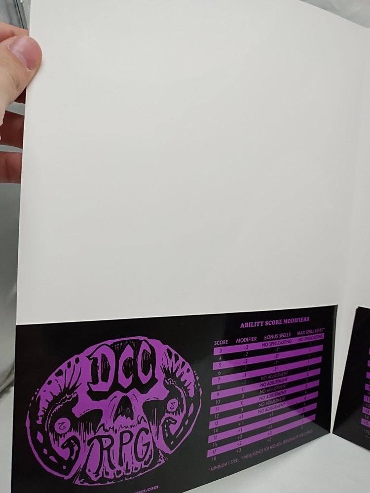 *Folder Only* DCC RPG Folder Ability Score Modifiers Birth Augur Lucky Roll