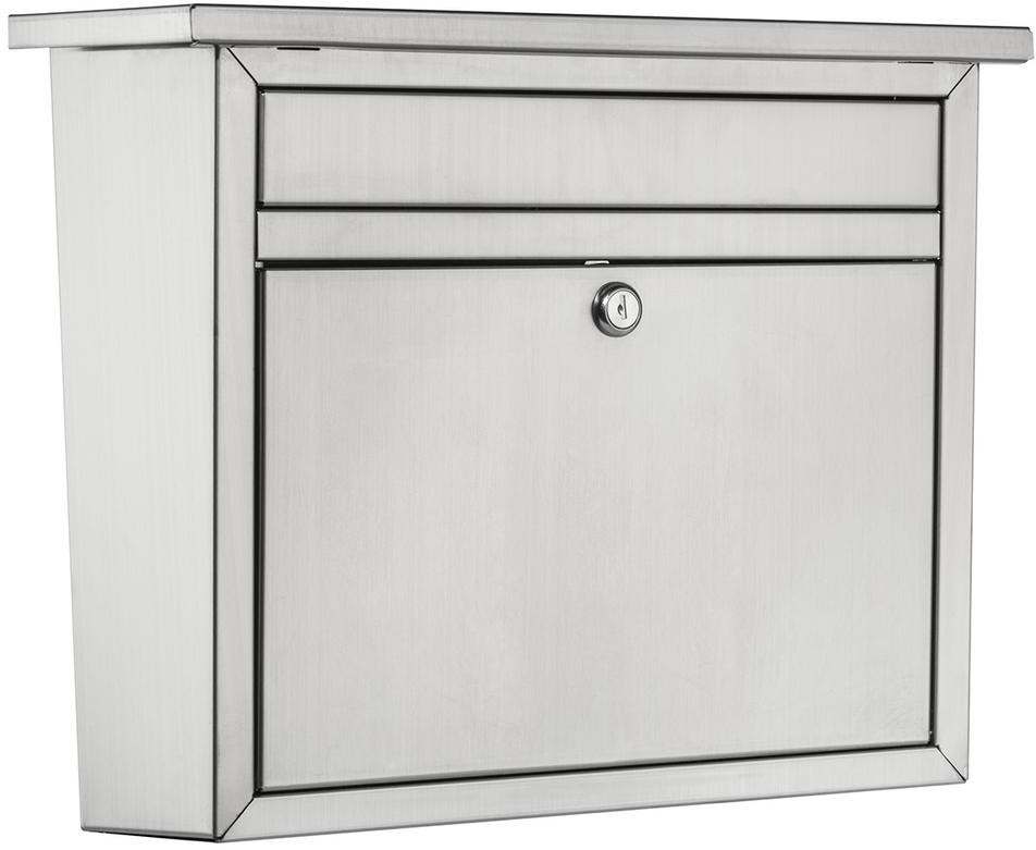 Wall Mount Mailbox Locking Stainless Steel Cam Lock Two Keys Solid Front Panel