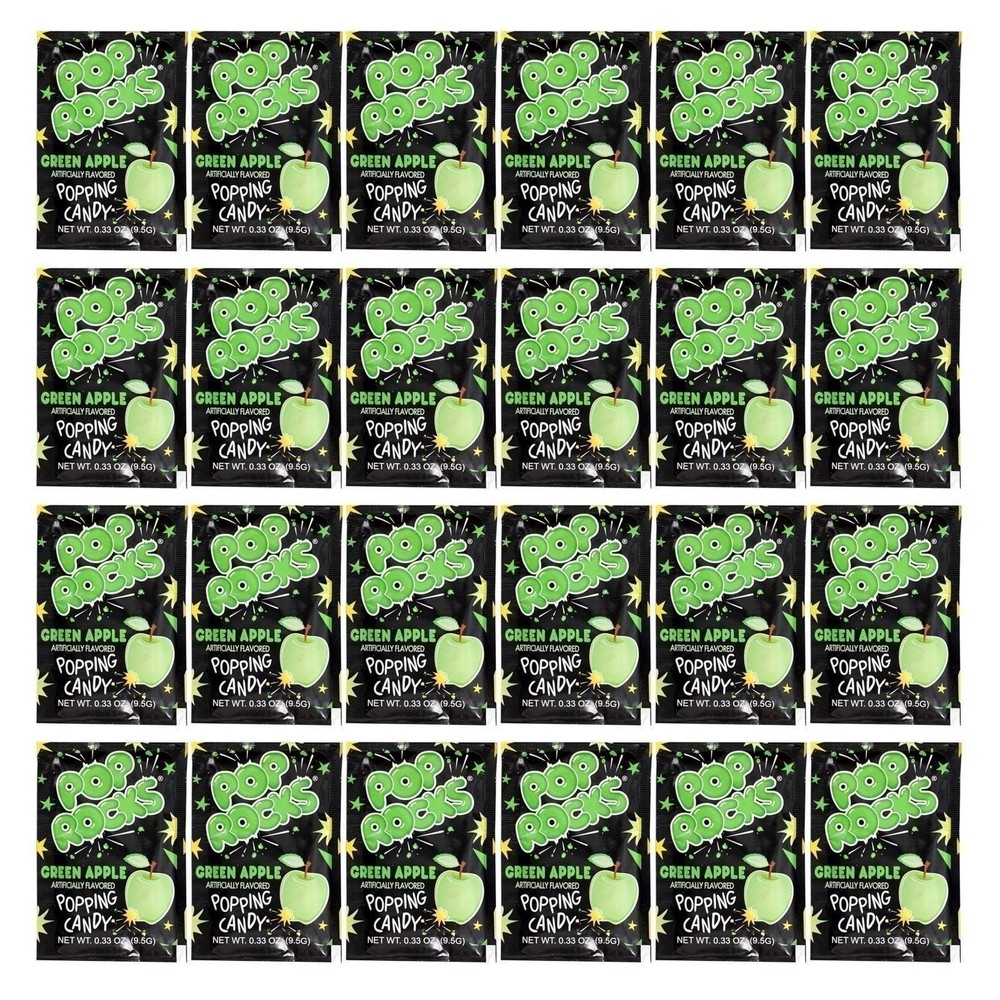 Pop Rocks Green Apple, 24 Pack, Popping Candy