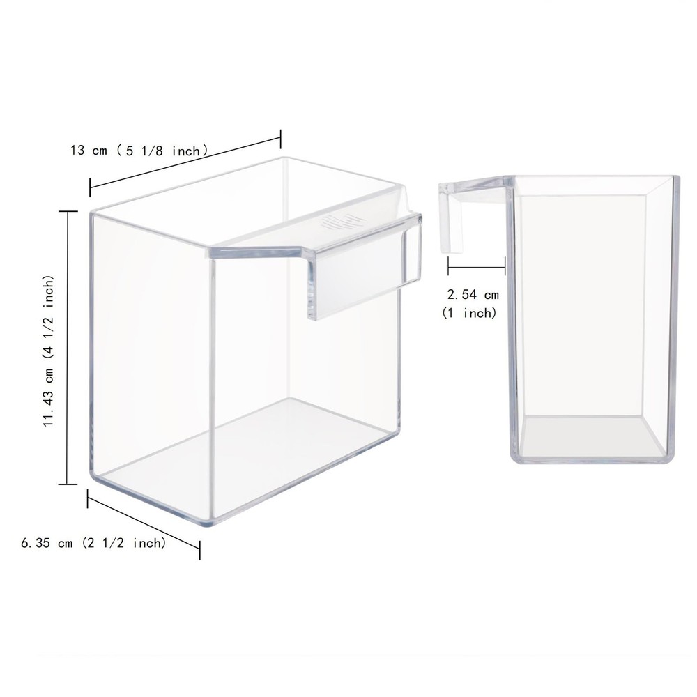 Drip Acclimation Container for Fish & Corals – Hanging Small, Transparent