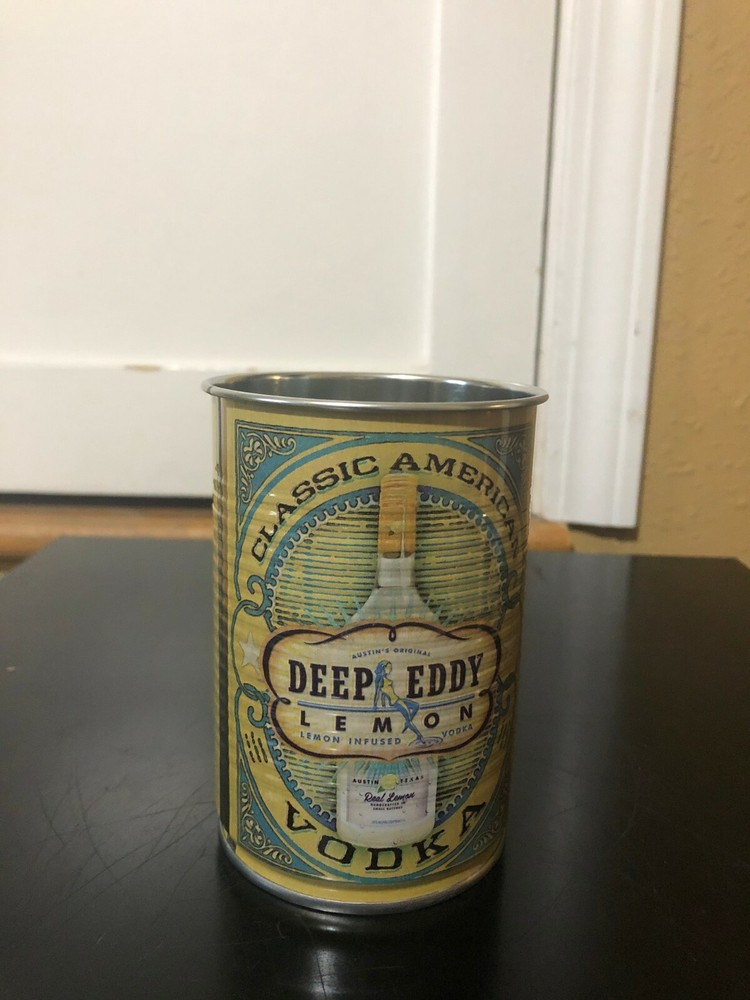 5 DEEP EDDY VODKA TIN CUP MAN CAVE DISPLAY LEMON 10 YEAR RUBY RED REGULAR