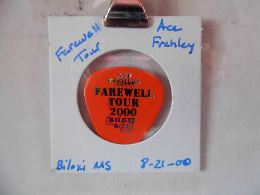 KISS "ACE FRAHLEY"~FAREWELL TOUR GUITAR PICK~8/21/00 (7/15)