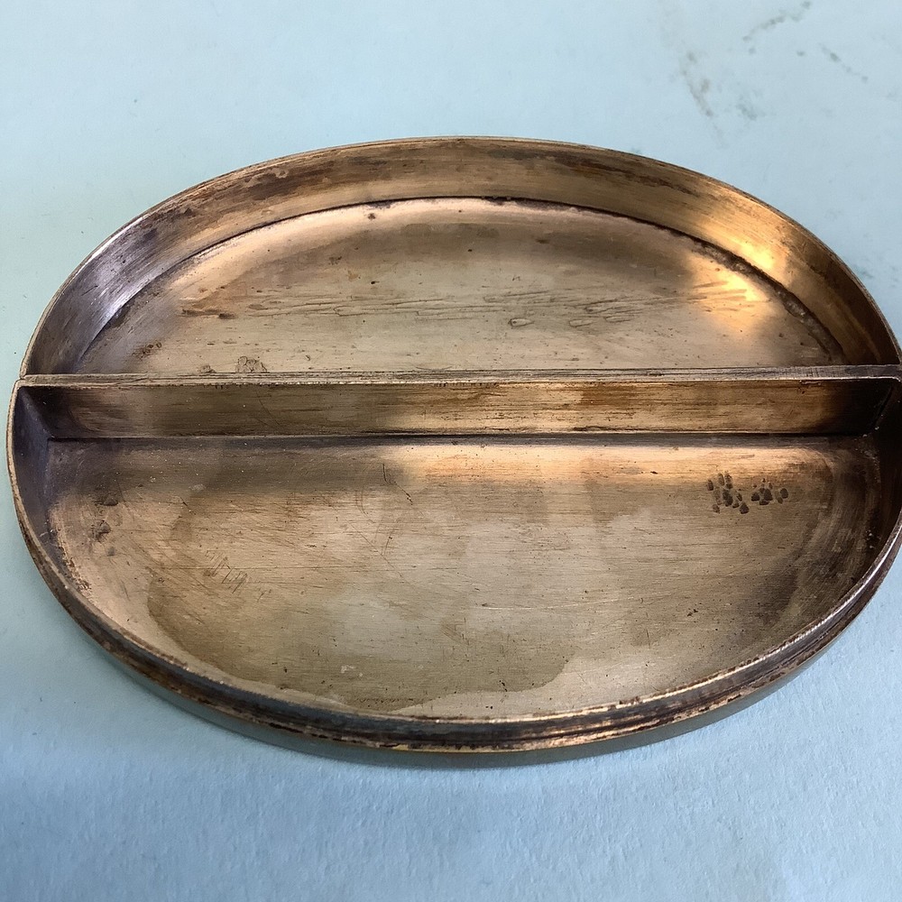 18thC. Brass Oval Snuff Box 3 1/4”