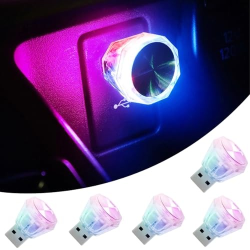 5 PCS USB Atmosphere Light,USB Strobe LED Light,Plug in LED Mini Mini USB Light