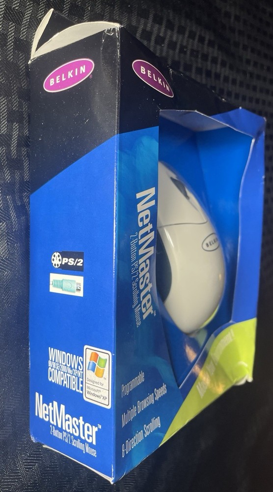 NEW - Belkin NetMaster 2 Button PS Scrolling Mouse