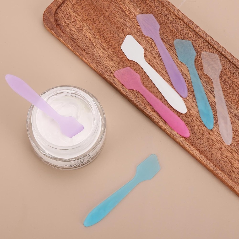 5pc Random Mini Cosmetic Spatulas Disposable Plastic Spatulas