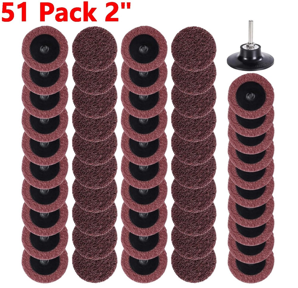51 Pcs 2" Red Nylon Surface Conditioning Discs for Grinding, Polishing&Deburring