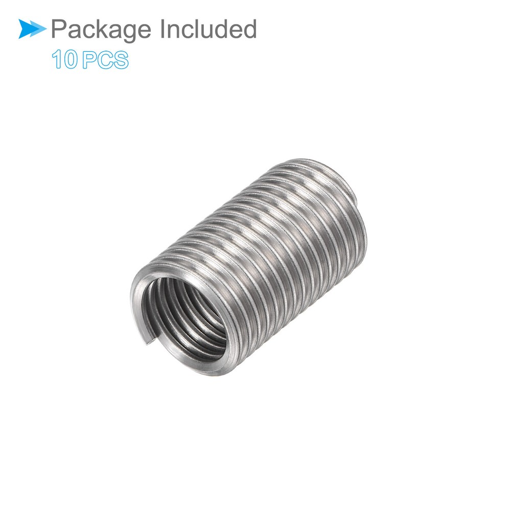 10pcs 1/2-13 UNC 3.0D Wire Thread Repair Insert Helical Type Coiled