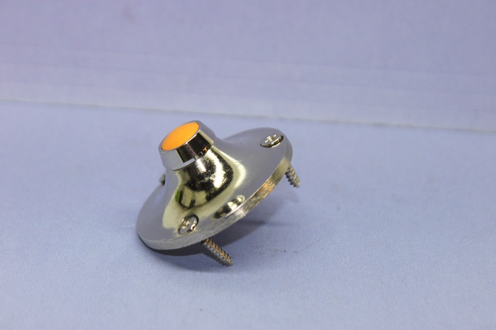 Custom Nickel Plated Doorbell Button with Unique Easy Push ORANGE Button