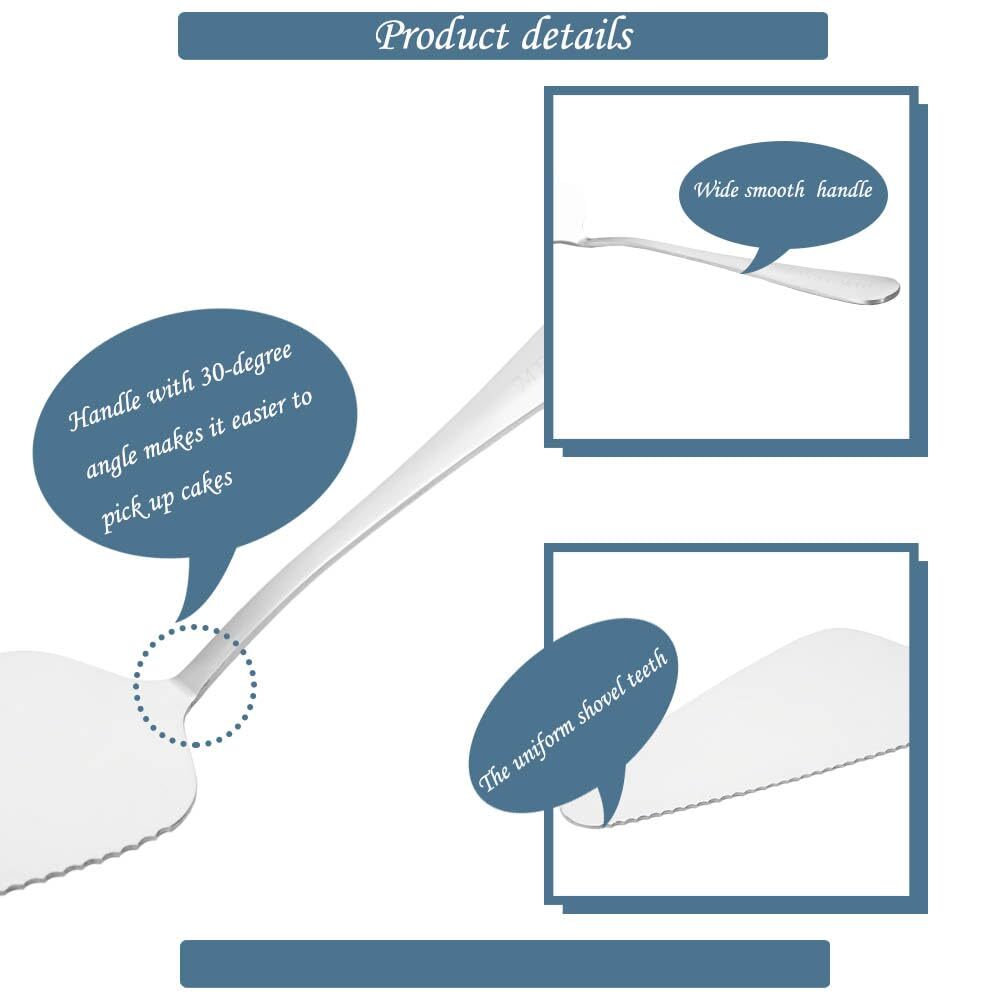 10 Pcs Cake Server Pie Holder Transfer Triangular Spade Spatula for Pizza