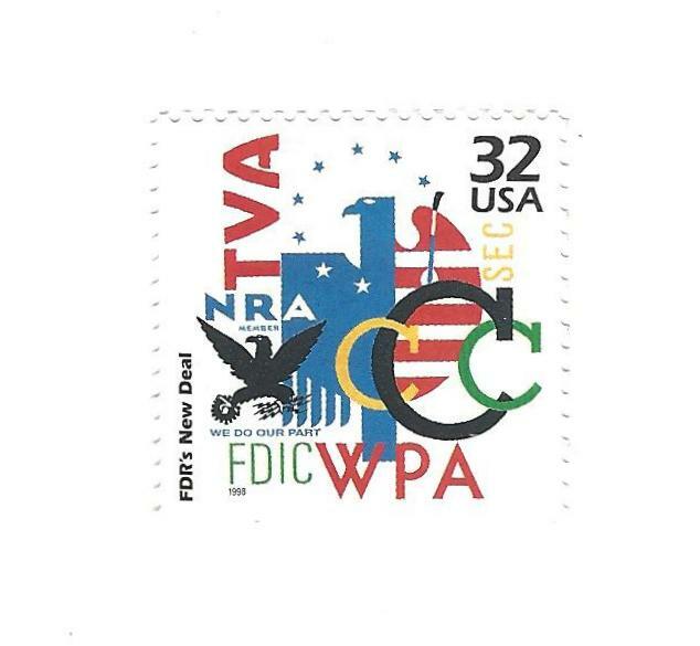 STAMP US SCOTT 3185e "FDR's New Deal Programs" 32 CENT 1998 MNH