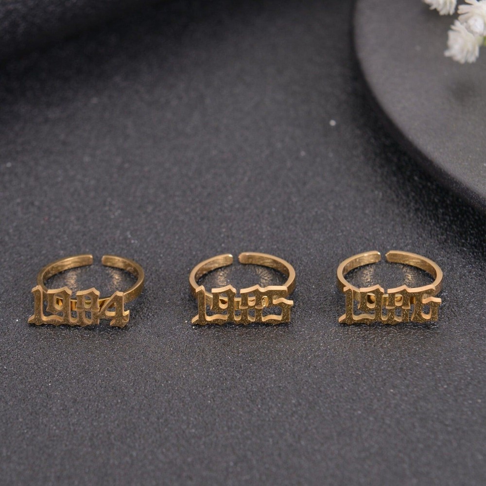 Pendantify Personalized Birth Year Ring | Custom Birth Year Ring Charm