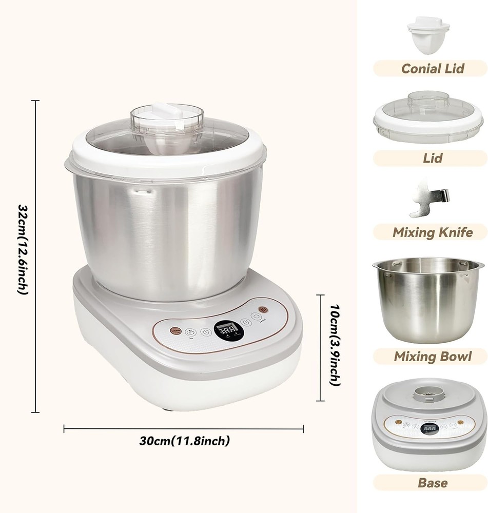 7.4Qt Automatic Dough Maker with Fermentation Function - Perfect for Homemade...