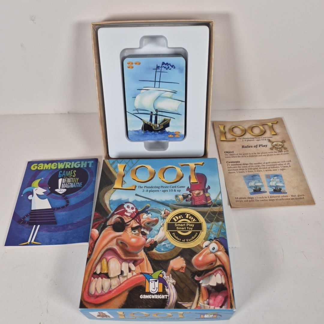 Loot The Plundering Pirate Card Game GameWright Complete Mensa Select Dr Toy