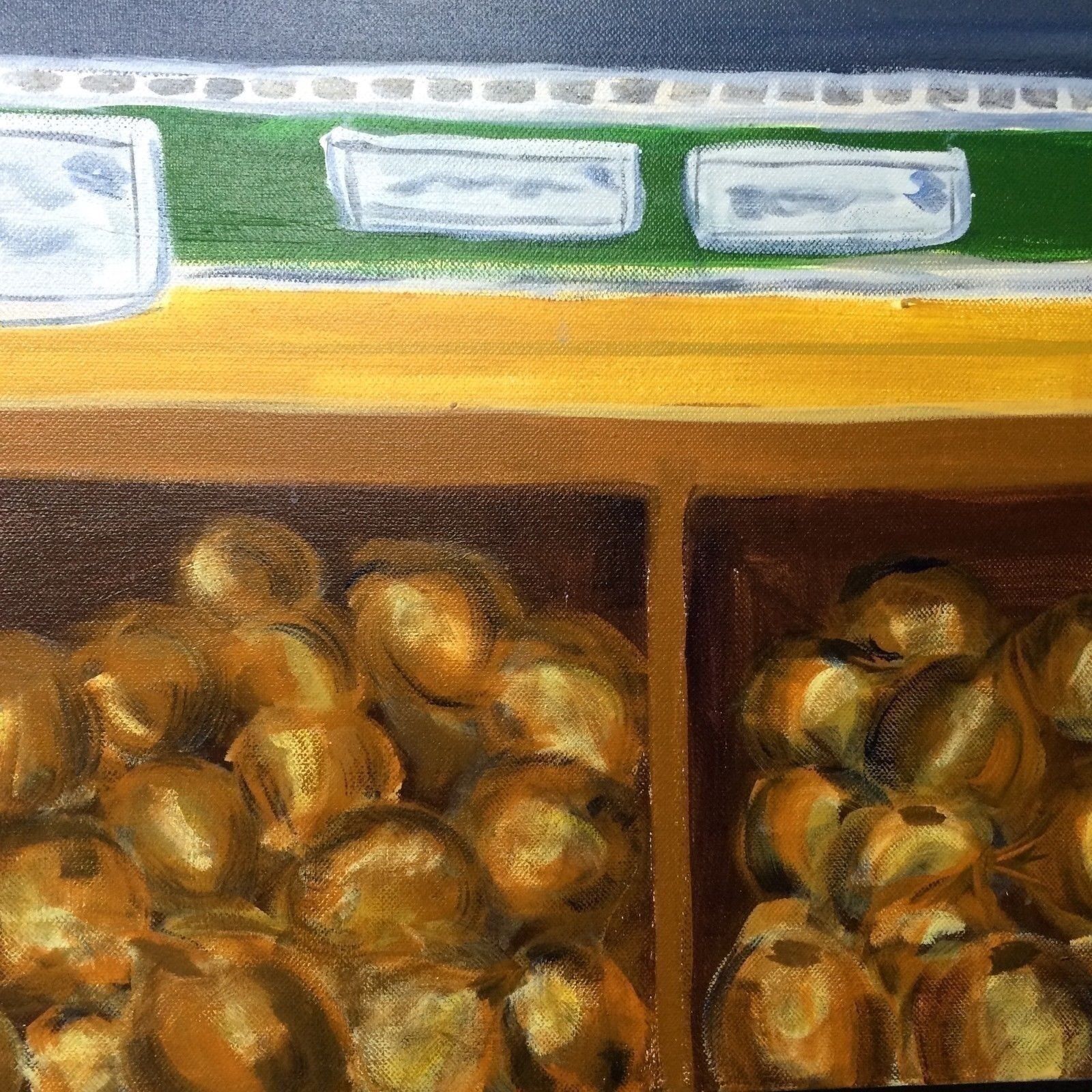 Art Fresh Vegetable Market Painting Original for Deli Restaurant 30x48