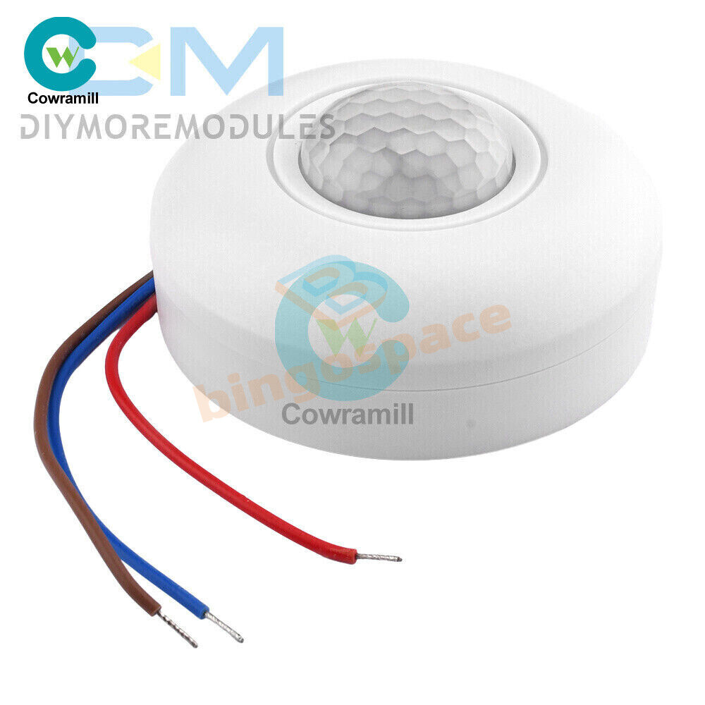 AC85-265V Infrared PIR Motion Induction Sensor 360° Detection For Ceiling Light