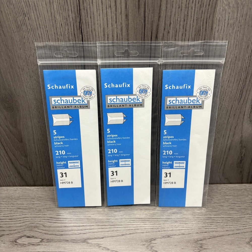 Schaubek Schaufix 210 X 31 MM  long  strip/stripe Black HM728 B New In Pack