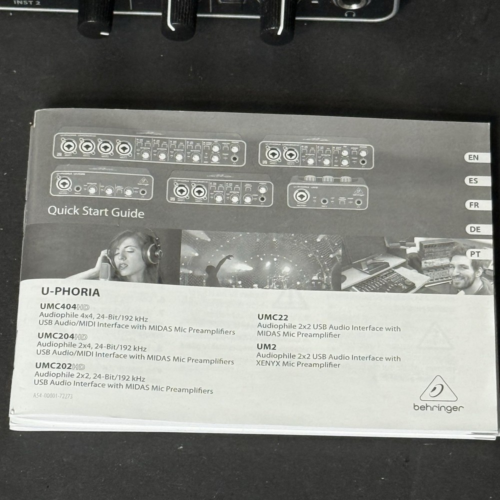 Behringer C-1U Studio Condensor USB Mic+UPHORIA Umc22 USB Audio Interface / Wrks