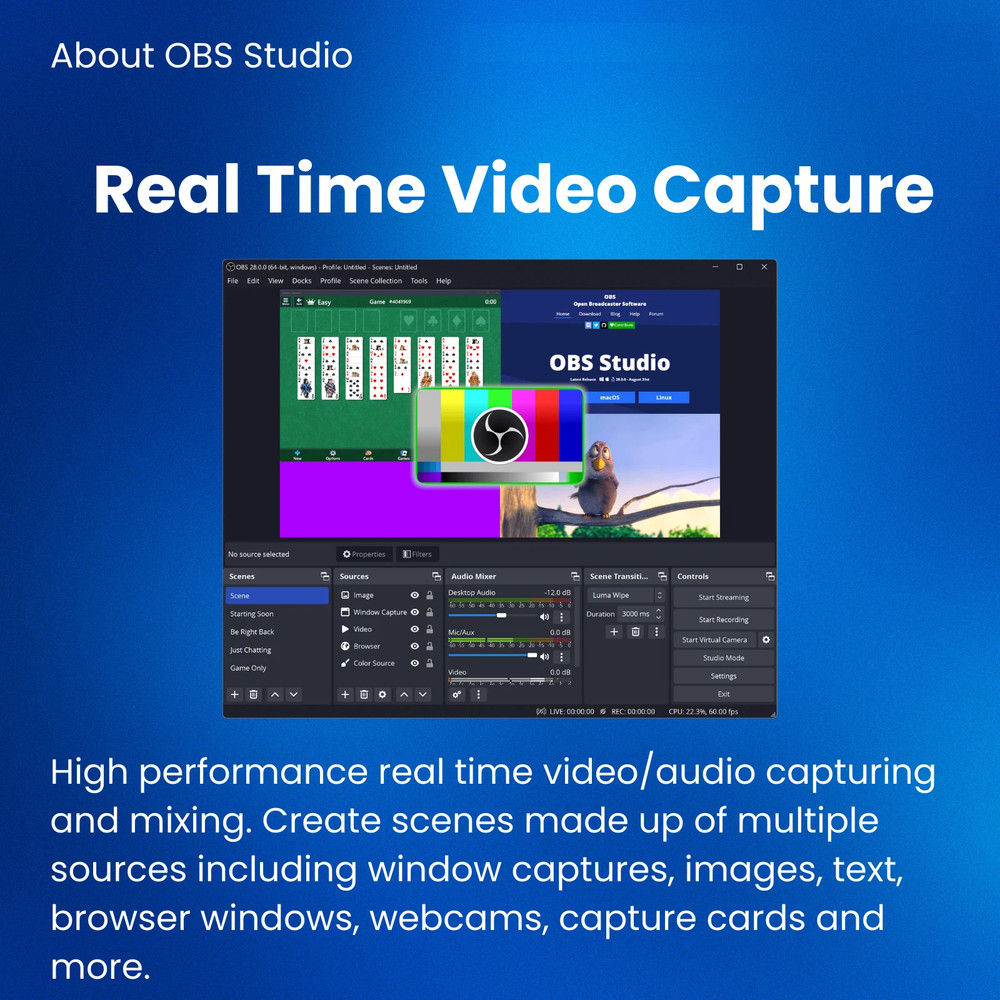 OBS Studio 2026 - Video Recording | Live Streaming Screen Recording Windows Mac