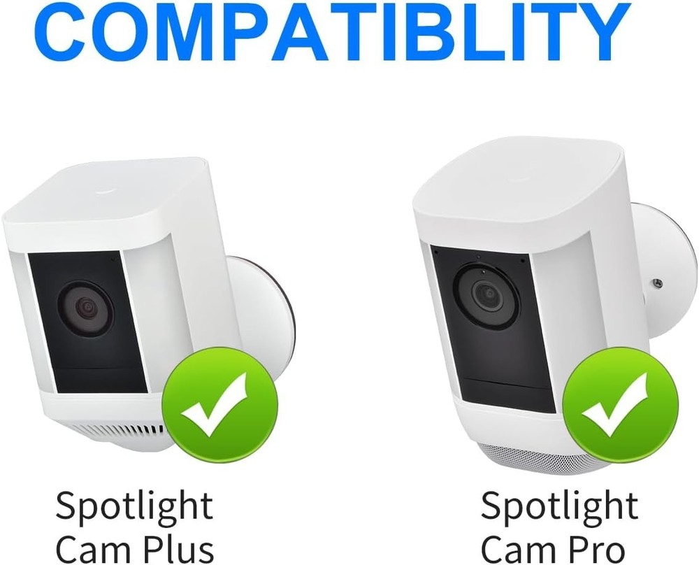 White Wall Mount for Spotlight Cam Plus/Pro Adjustable Camera Bracket 1-Pack