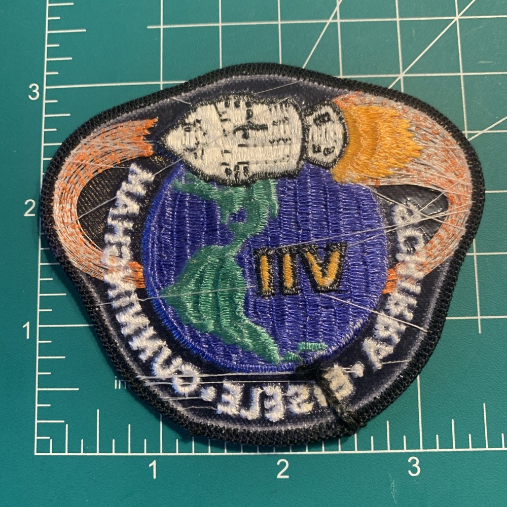 Vintage Obsolete NASA Space Program Patch VII Schirra Eisele Cunningham 6E