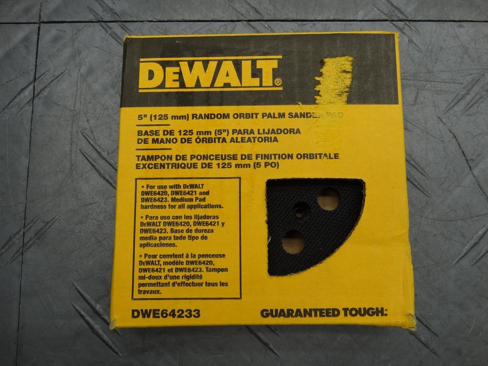 DEWALT 5 in. 8-Hole Hook and Loop Pad DWE64233 / 1002249282