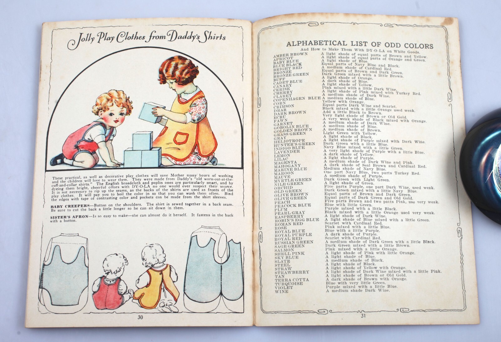 Flappers 1926 Tinting Dyeing Art Craft with DY-O-LA Dyes Booklet Burlington VT