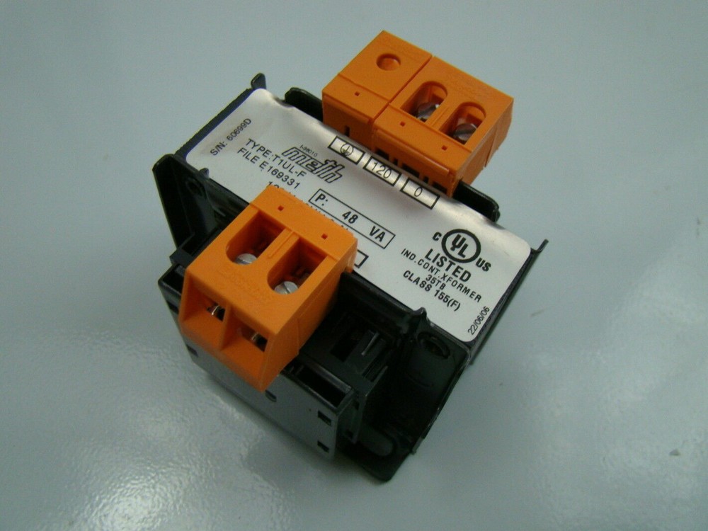 Meth Transformer 48VA 120v-10v E169331